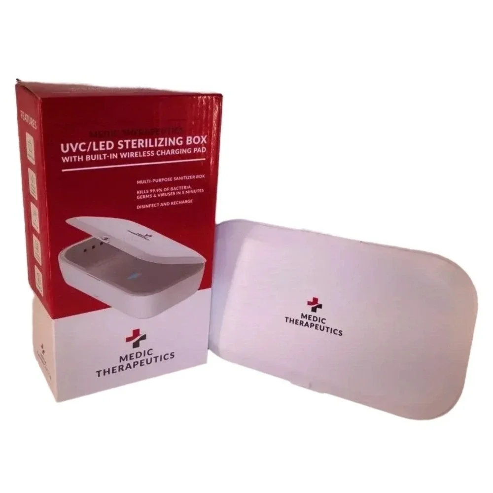 MEDIC THERAPEUTICS UVC LED Sterilizing‎ Box Wireless Charging Pad White
